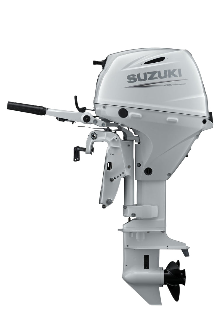 Suzuki 25 HP White Tiller Side