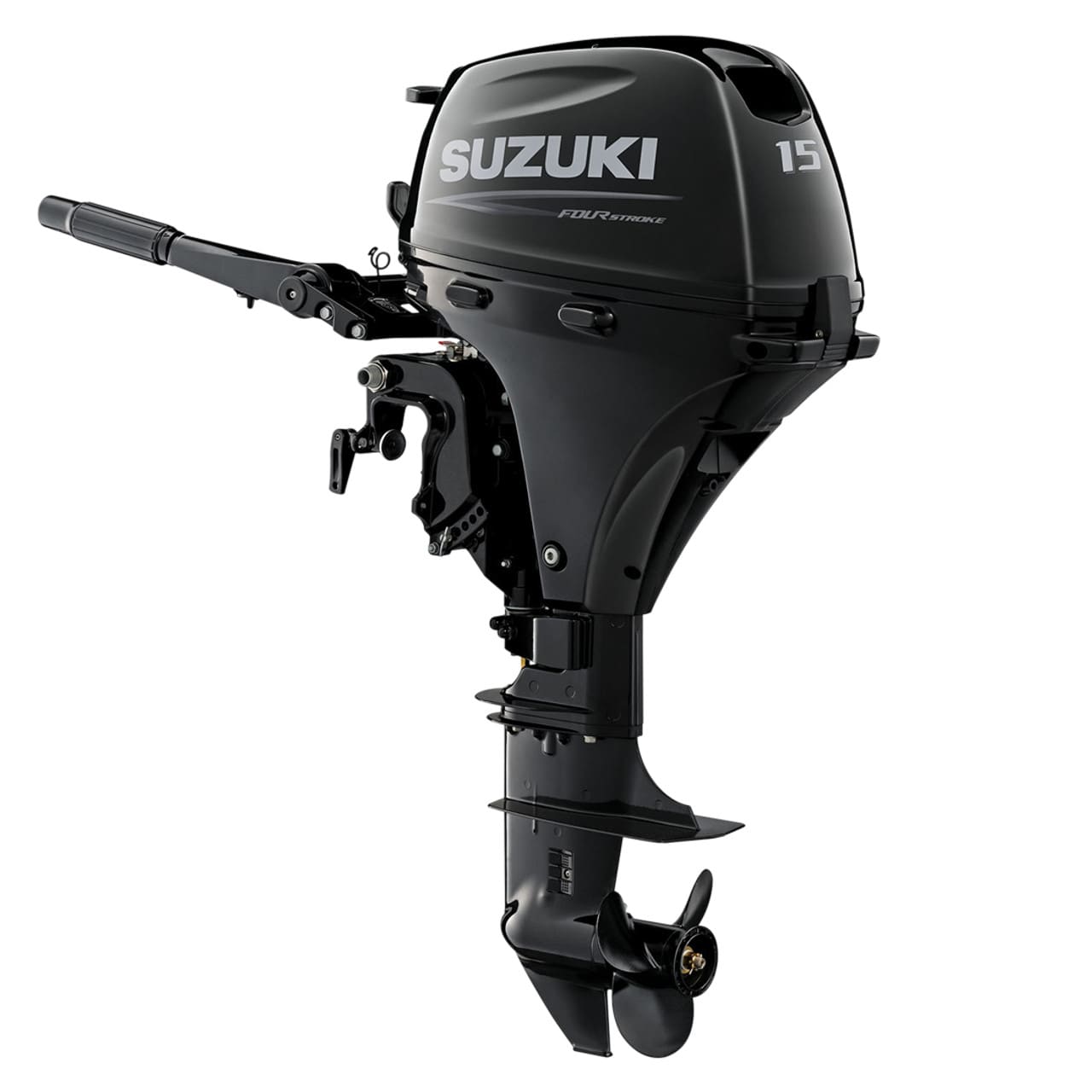 Suzuki 15 HP Black Tiller